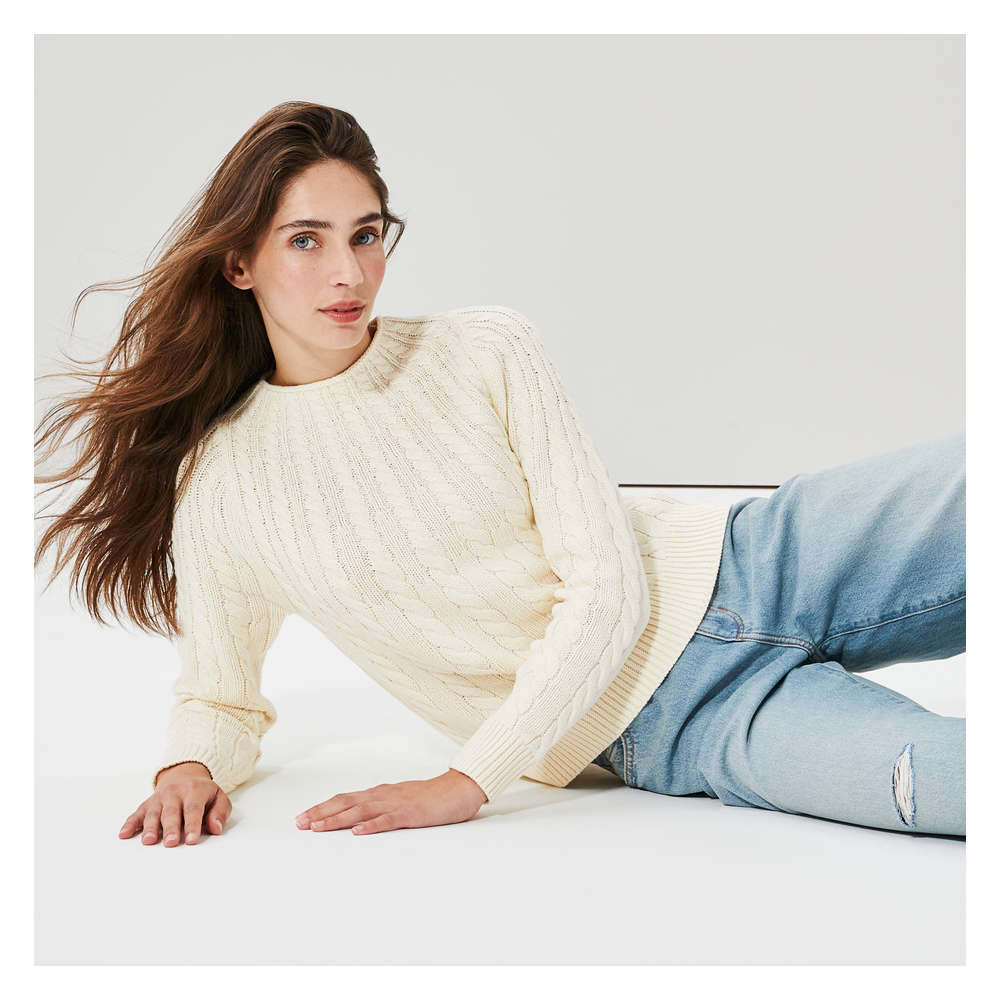 Cable knit pullover sweater best sale